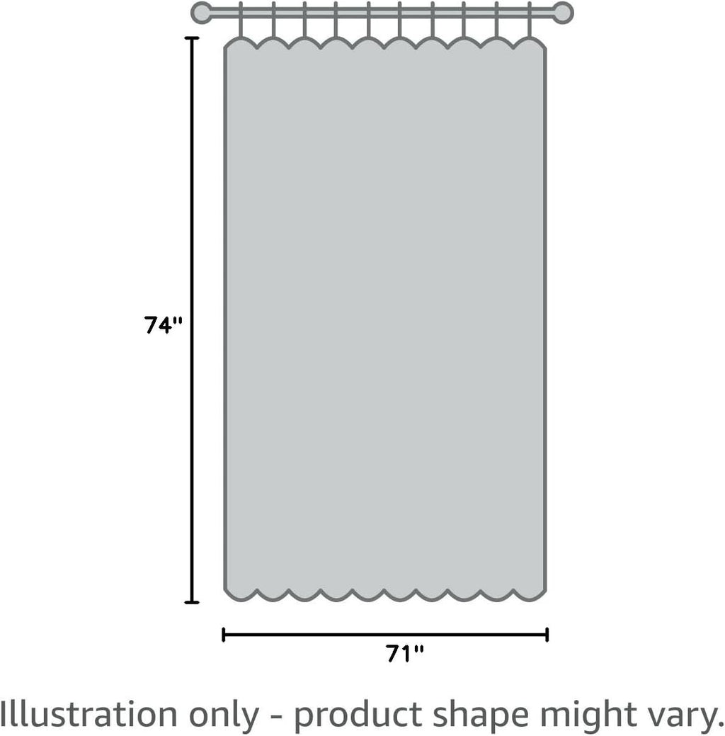 Bright White Hookless Fabric Shower Curtain Set