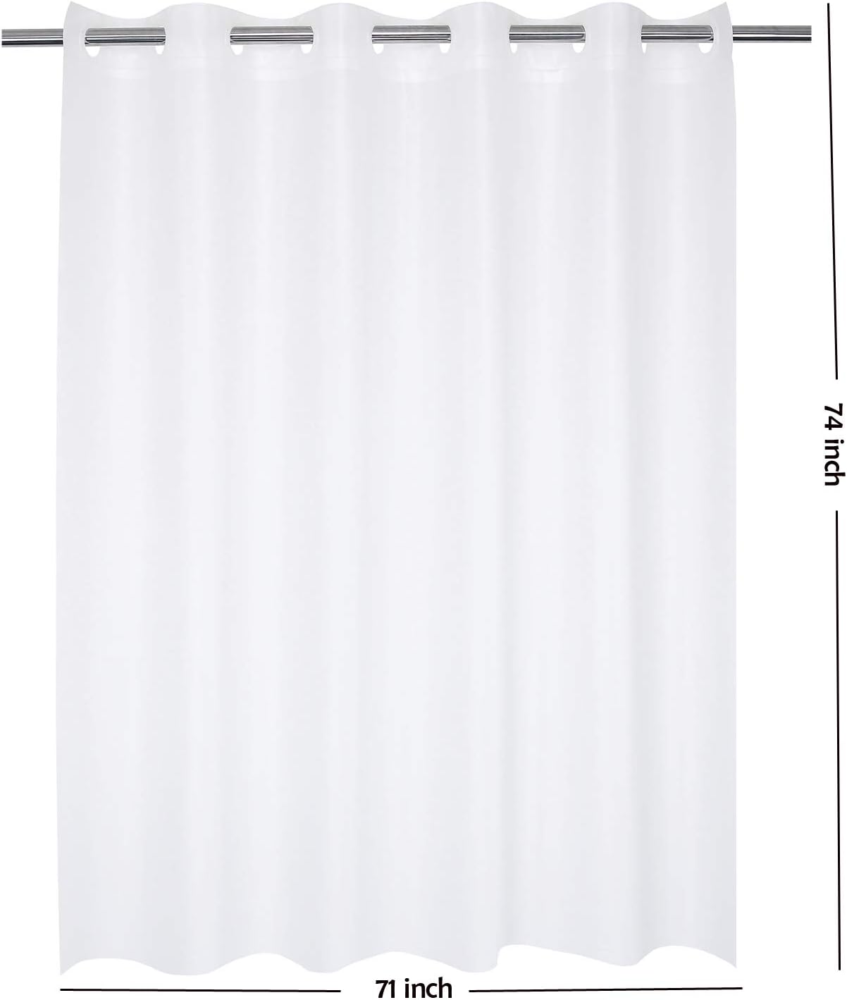 Frost Hookless PEVA Shower Curtain Liner