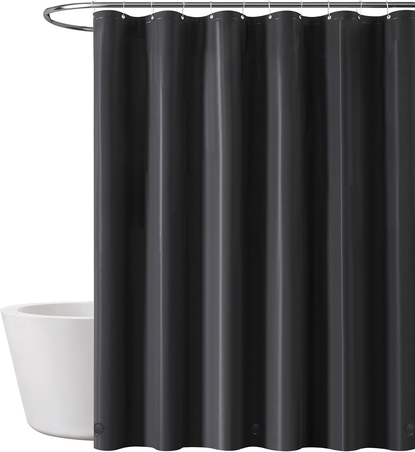Black PEVA Shower Curtain Liner