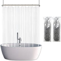 Clear PEVA Clawfoot Tub Shower Curtain