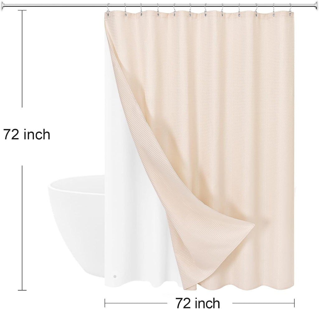 Blush Pink Fabric Shower Curtain Set