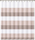 Waffle Weave Taupe Fabric Shower Curtain