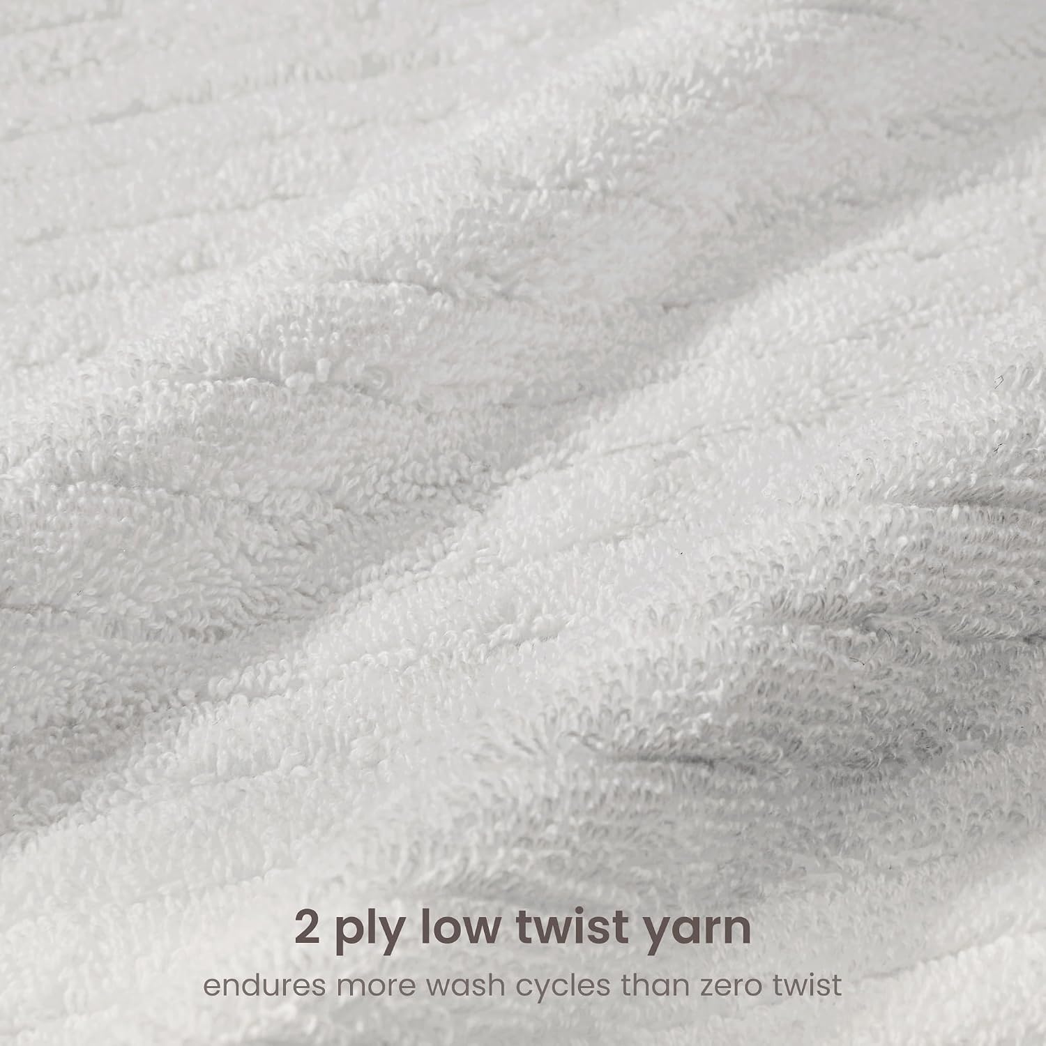 White Organic Cotton Ribbed Towel Set