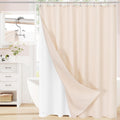 Blush Pink Fabric Shower Curtain Set