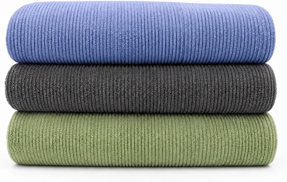 Multi-Colored Zero Twist Cotton Bath Towel Set