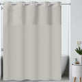Plainweave Clay Hookless Shower Curtain Set