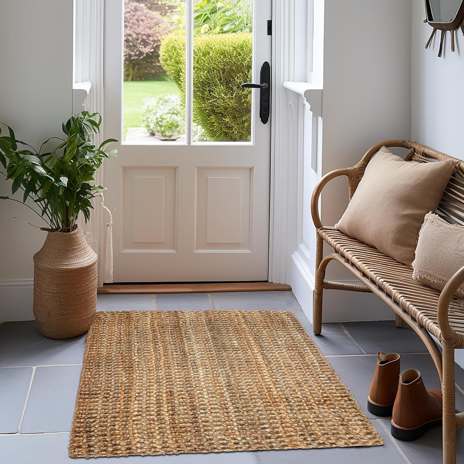 Handwoven Chunky Jute Area Rug