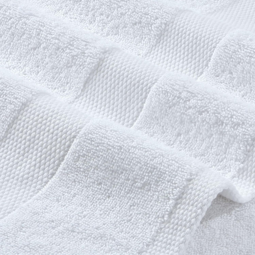 White 6-Piece Cotton Bath Towel Set