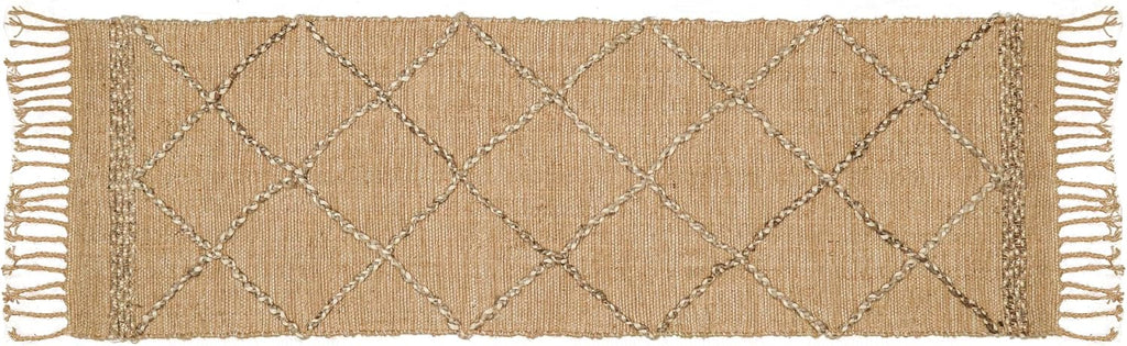Geometric Trellis Jute Runner Rug