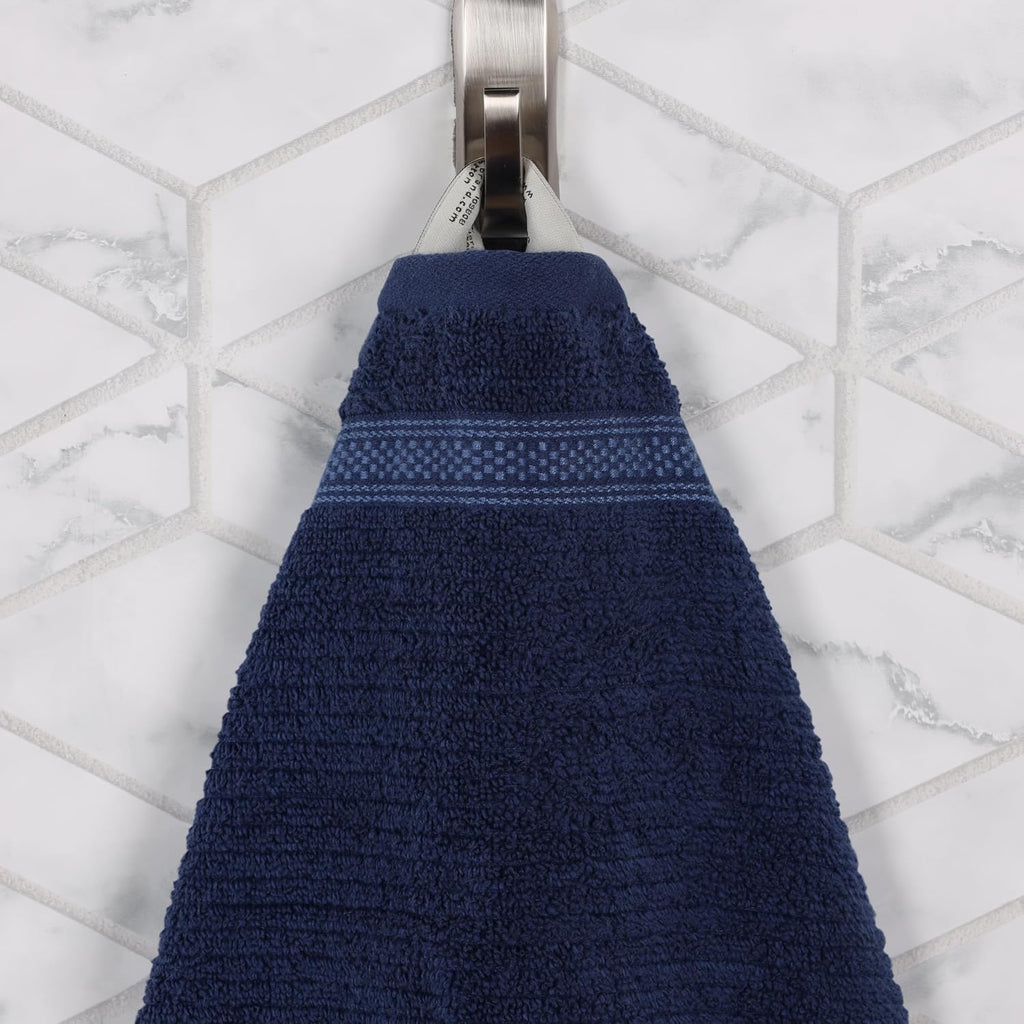 Navy Blue Zero Twist Cotton Towel Set
