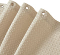 Waffle Weave Beige Fabric Shower Curtain