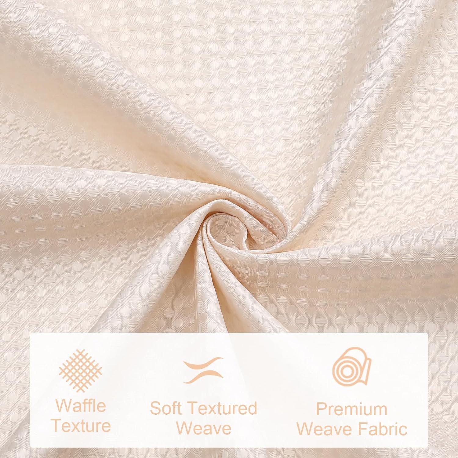 Blush Pink Fabric Shower Curtain Set