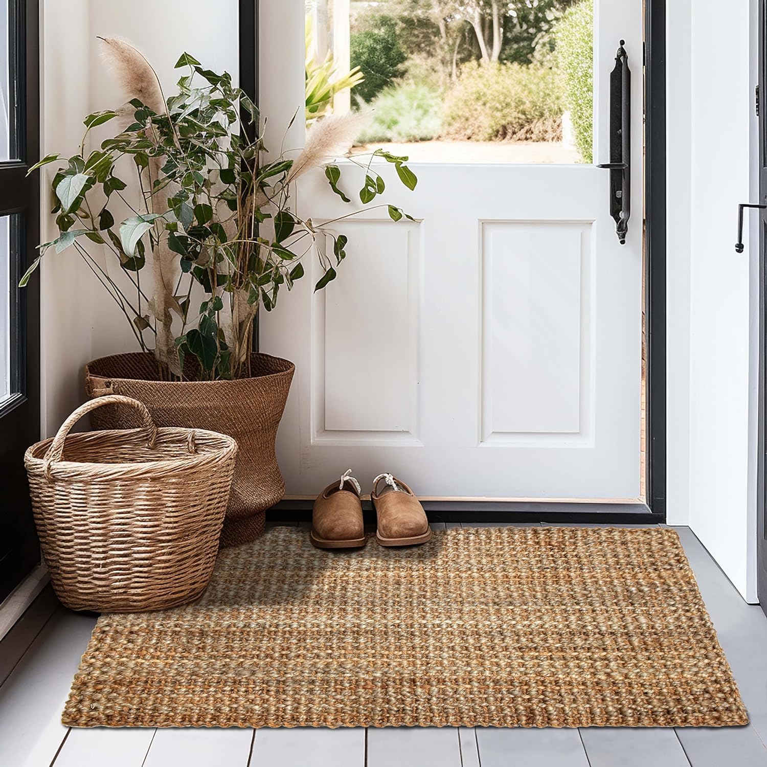 Handwoven Chunky Jute Area Rug
