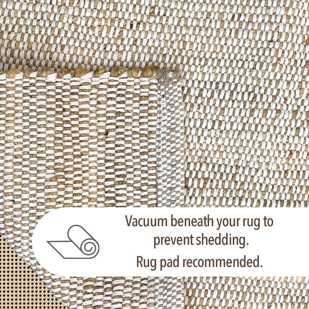 Braided Jute Cotton Runner Rug
