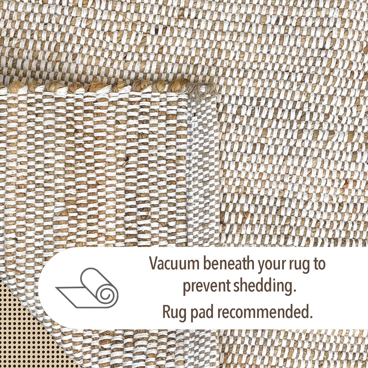 Braided Jute Cotton Runner Rug