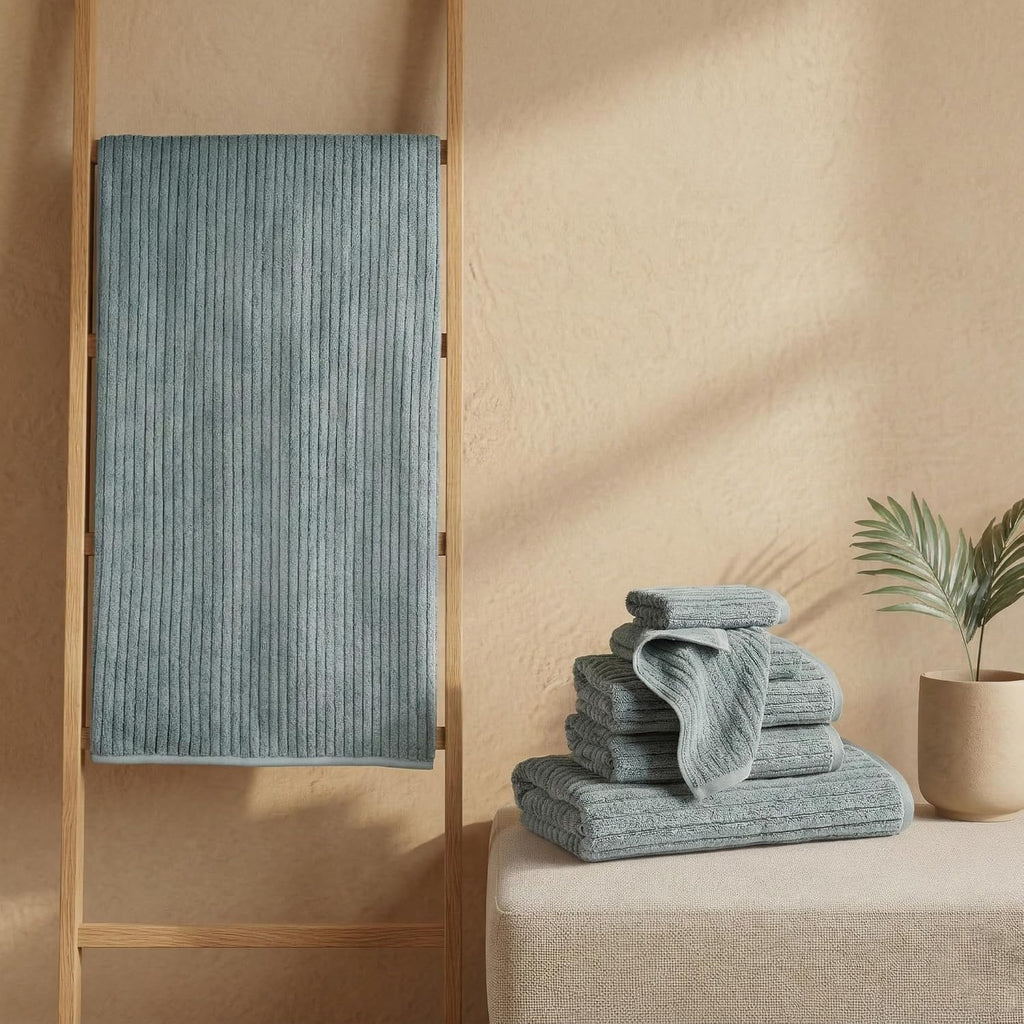 Organic Cotton Ribbed Towel Set