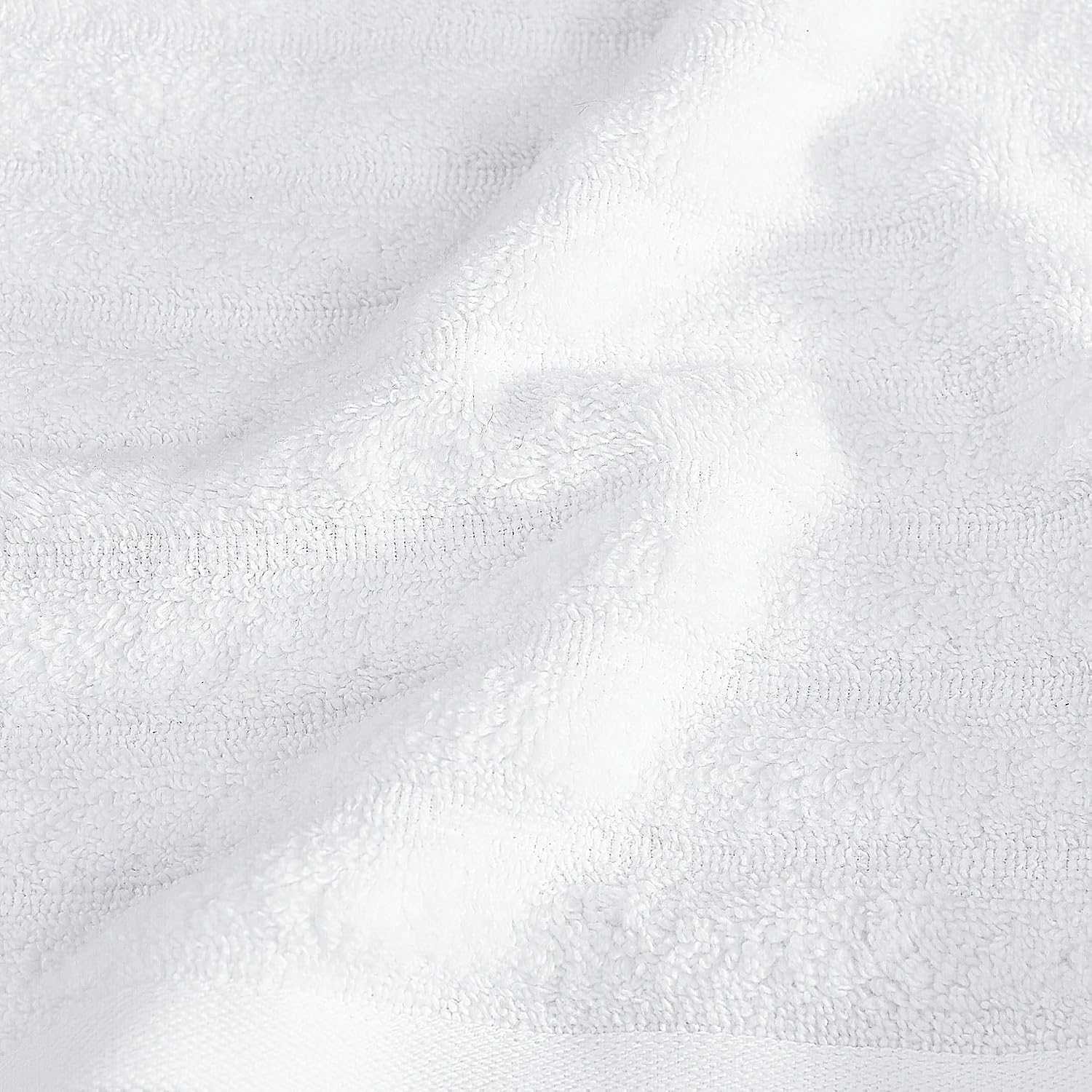 White Ribbed Cotton Towel Set