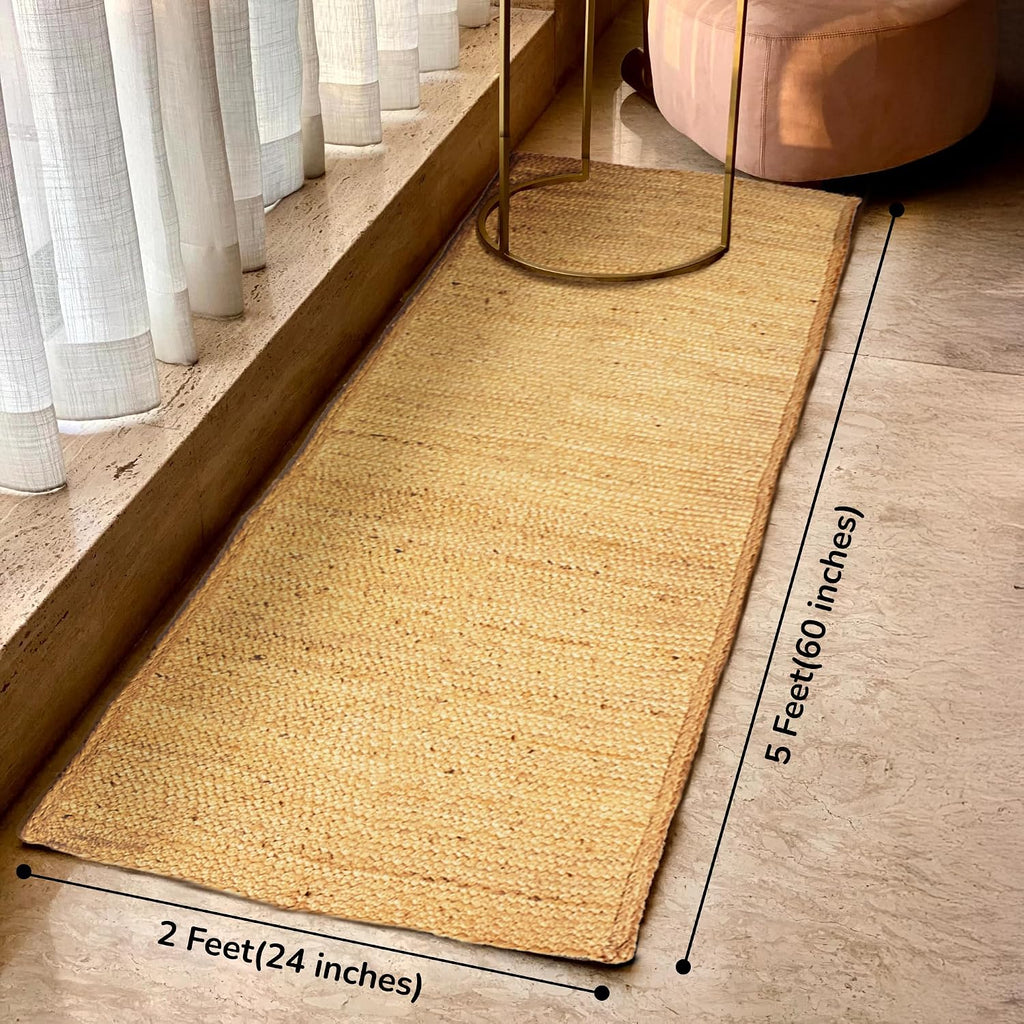 Braided Natural Handwoven Jute Runner Rug
