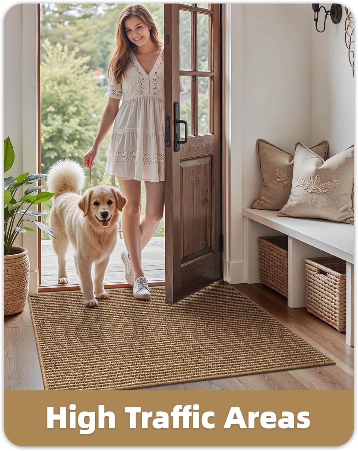 Handwoven Natural Jute Entry Rug