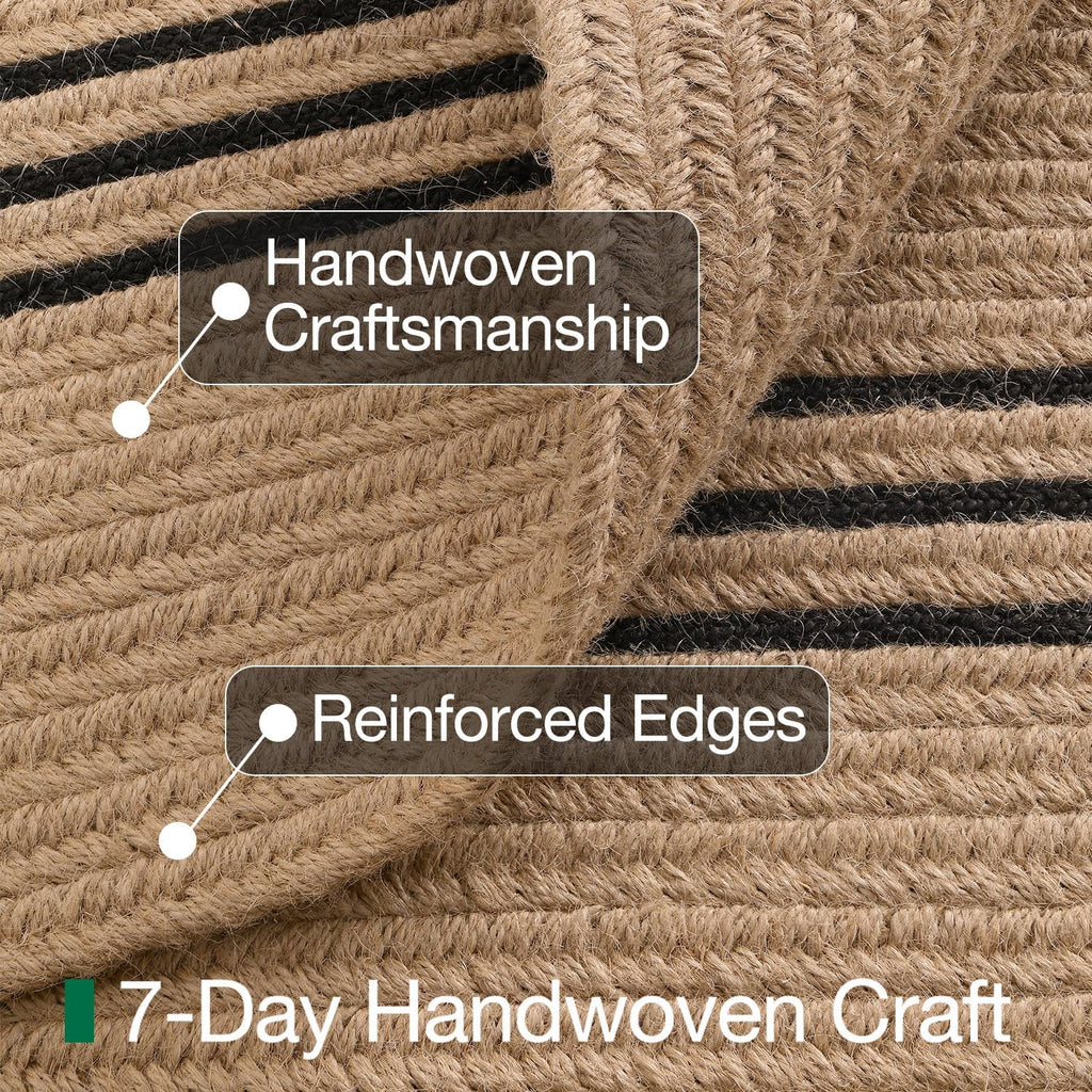 Braided Natural Jute Runner Rug
