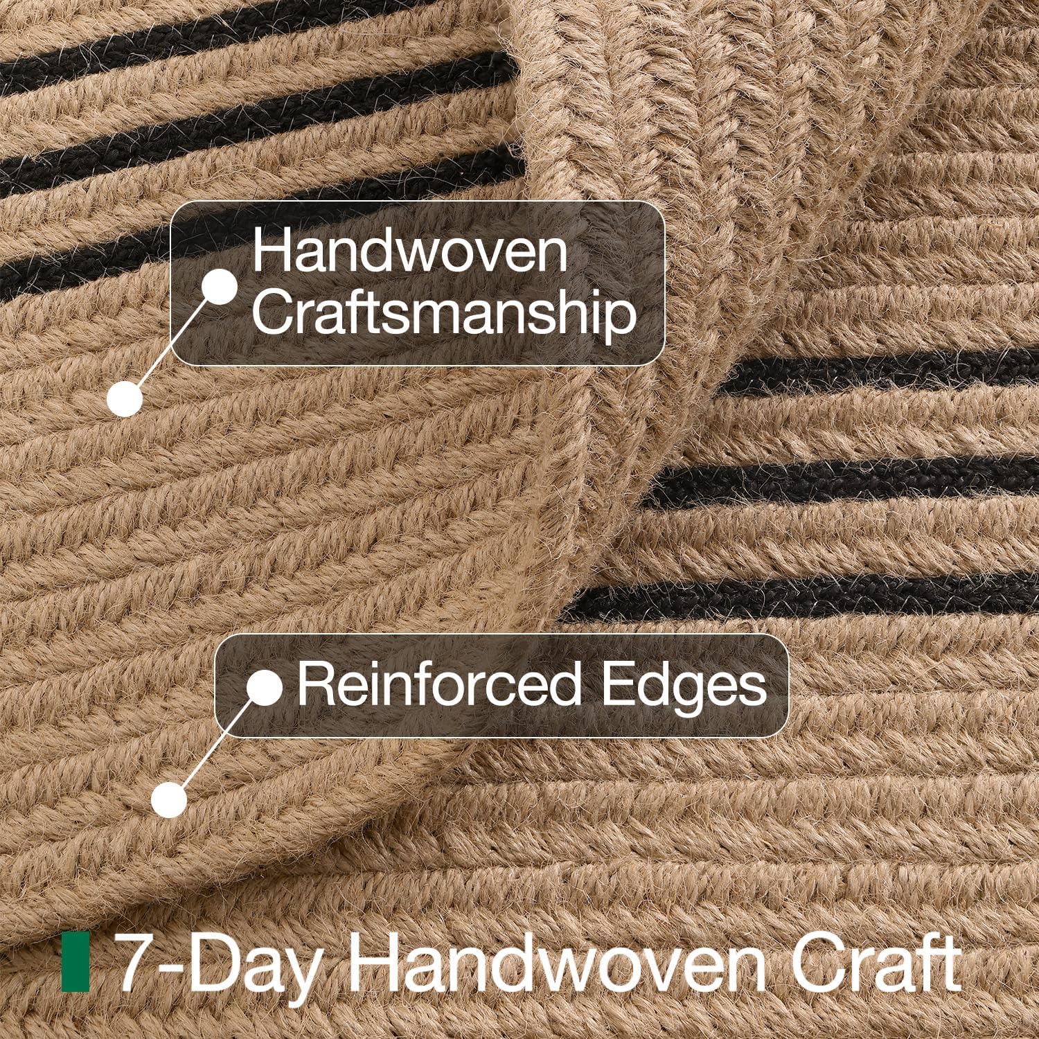 Braided Natural Jute Runner Rug
