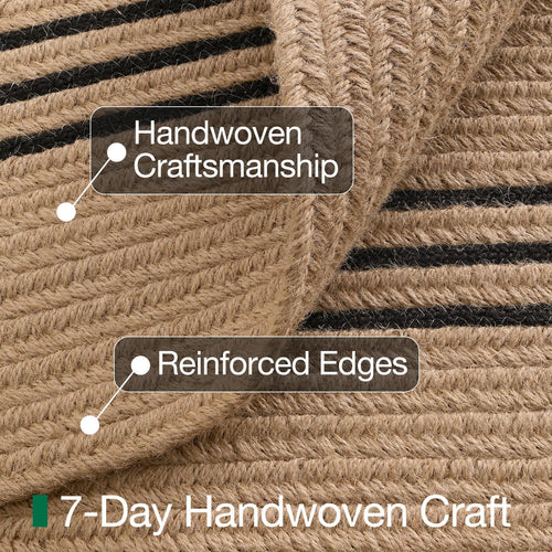Braided Natural Jute Runner Rug