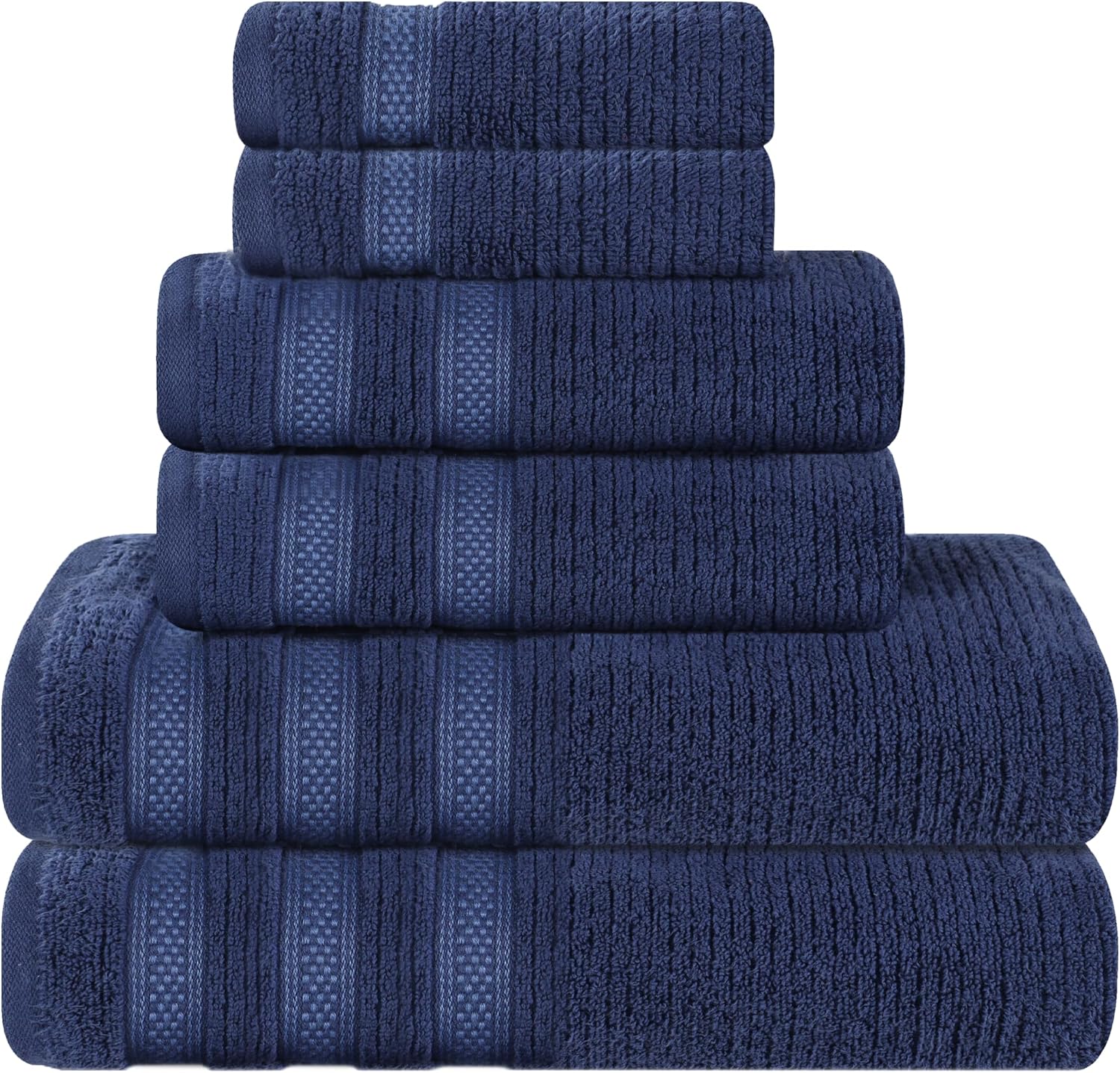 Navy Blue Zero Twist Cotton Towel Set