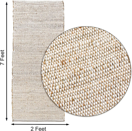 Braided Jute Cotton Runner Rug