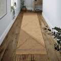 Geometric Trellis Jute Runner Rug