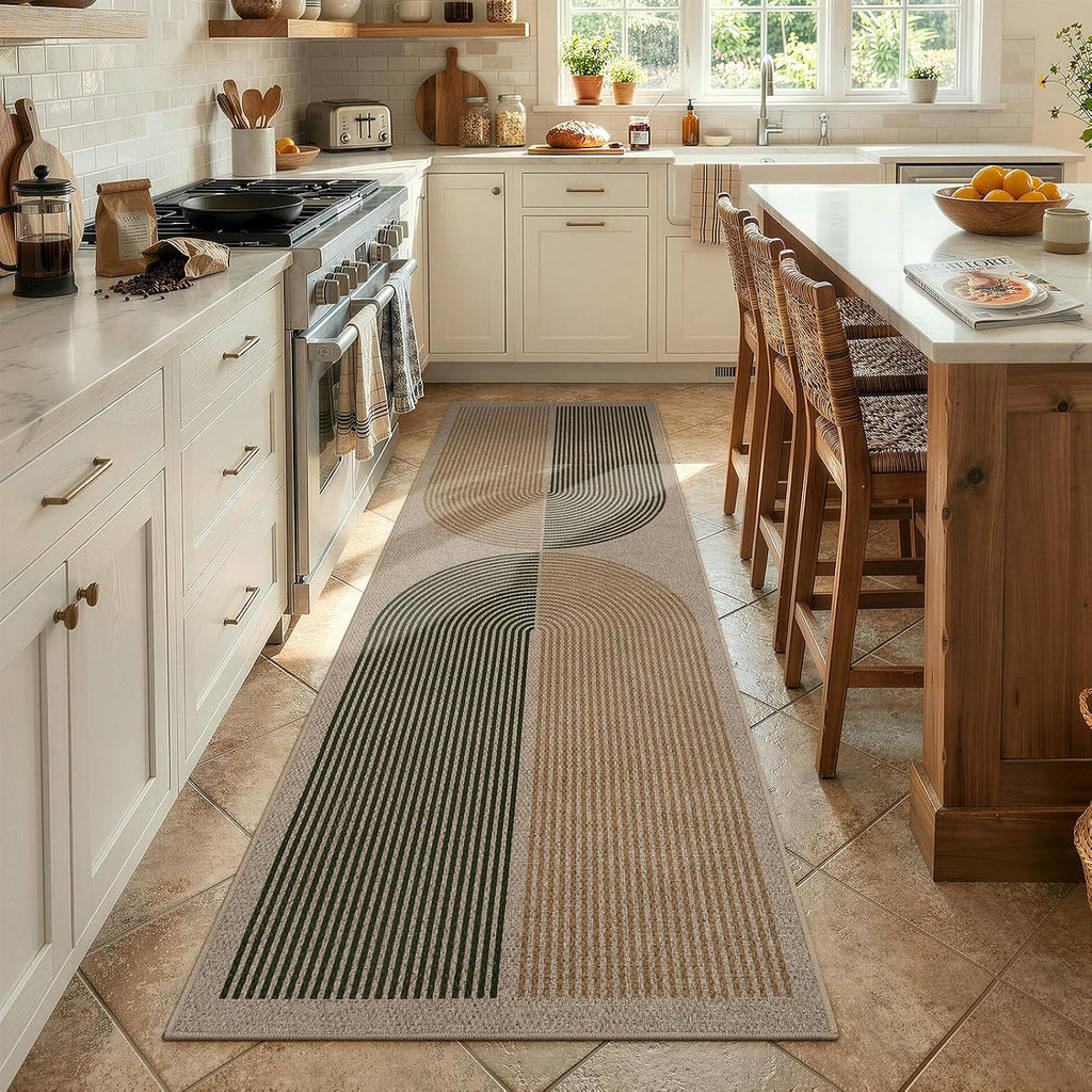 Rainbow Pattern Jute Runner Rug