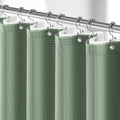 Waffle Sage Green Shower Curtain Set