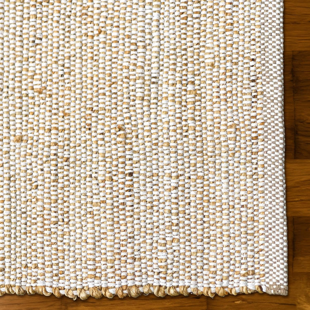 Braided Jute Cotton Runner Rug