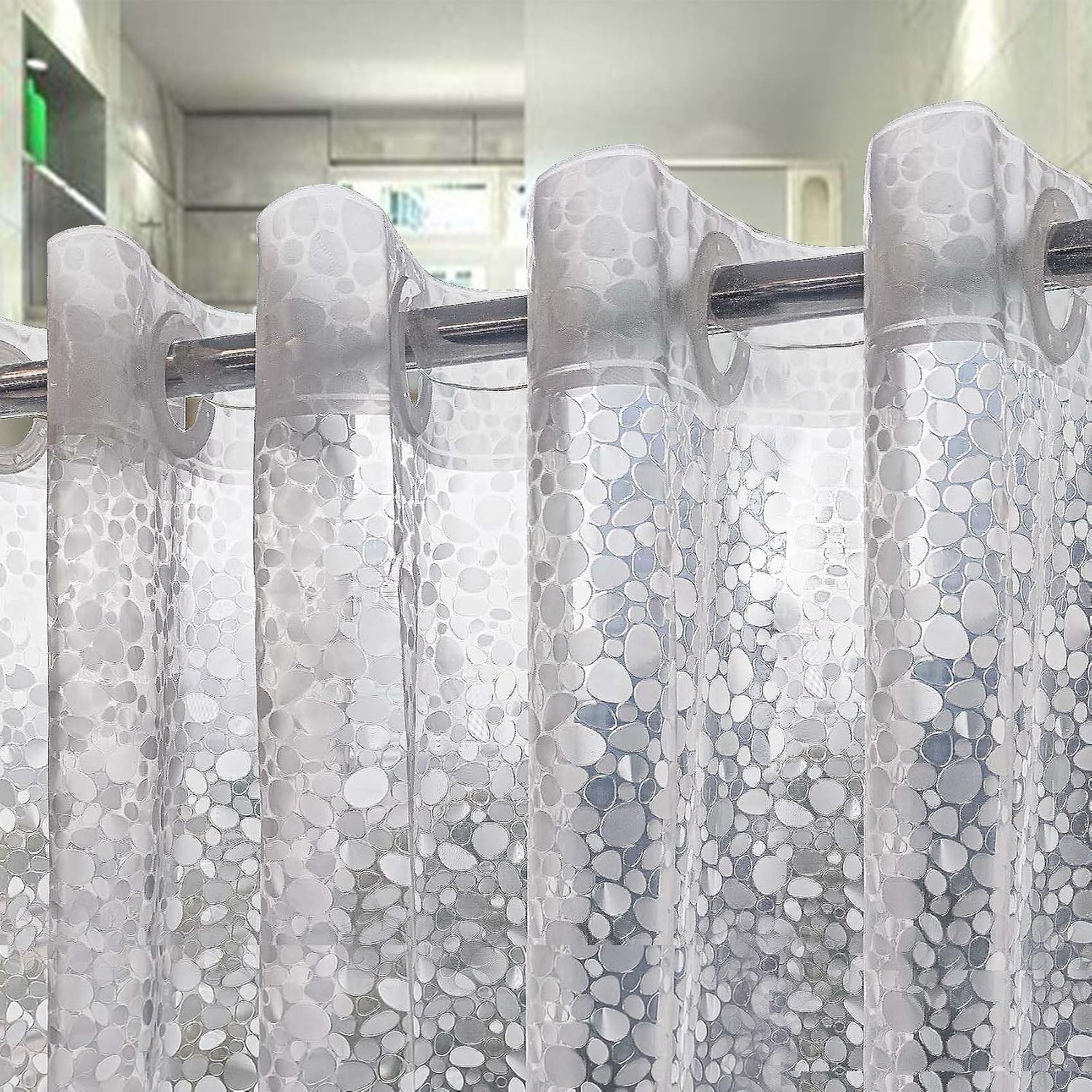 Soft Stone Hookless PEVA Shower Curtain Liner