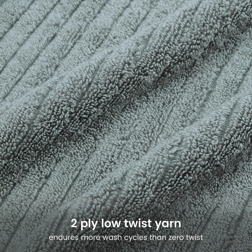 Organic Cotton Ribbed Towel Set