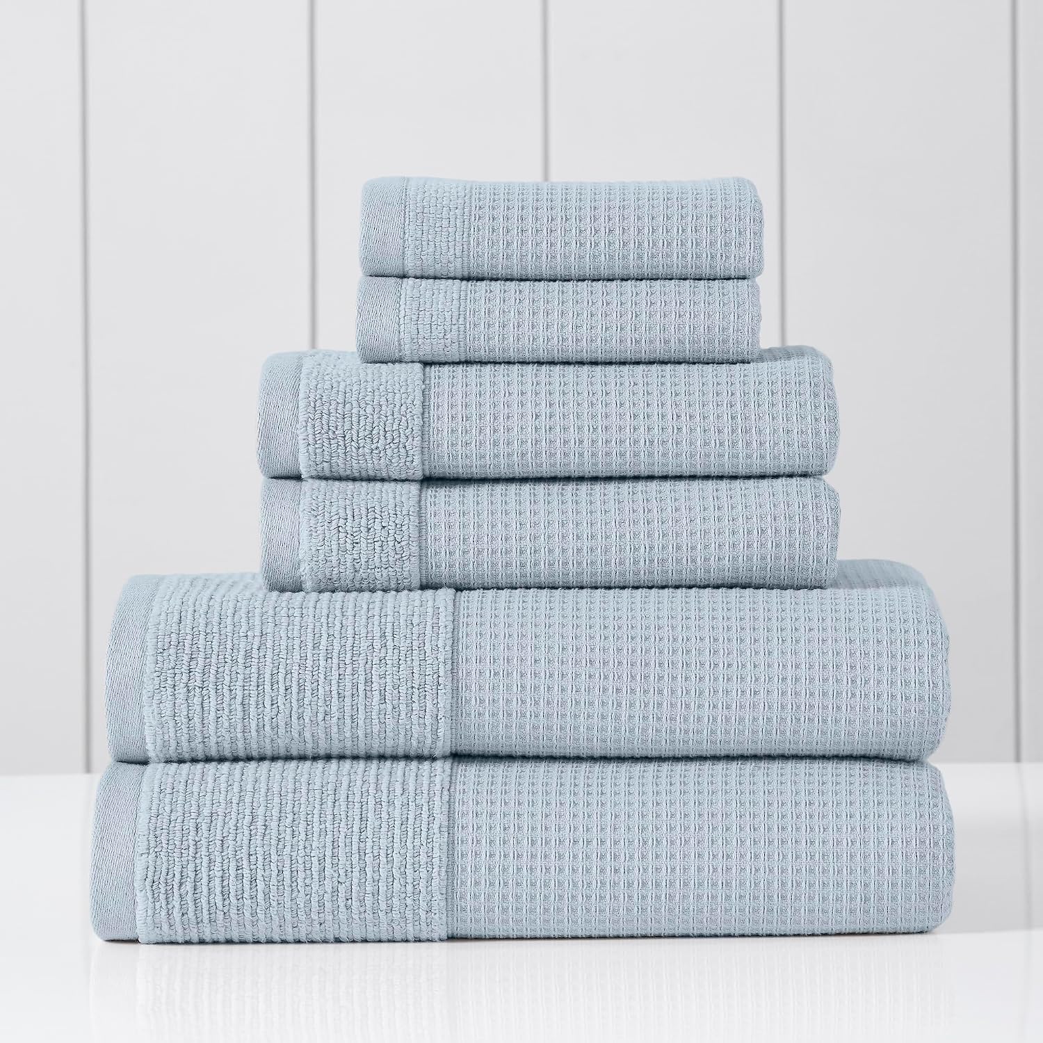Air Waffle-Rib Cotton Towel Set