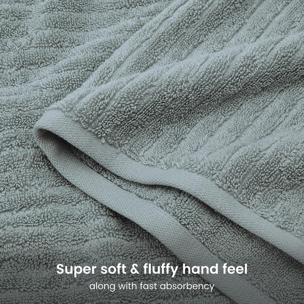 Organic Cotton Ribbed Towel Set