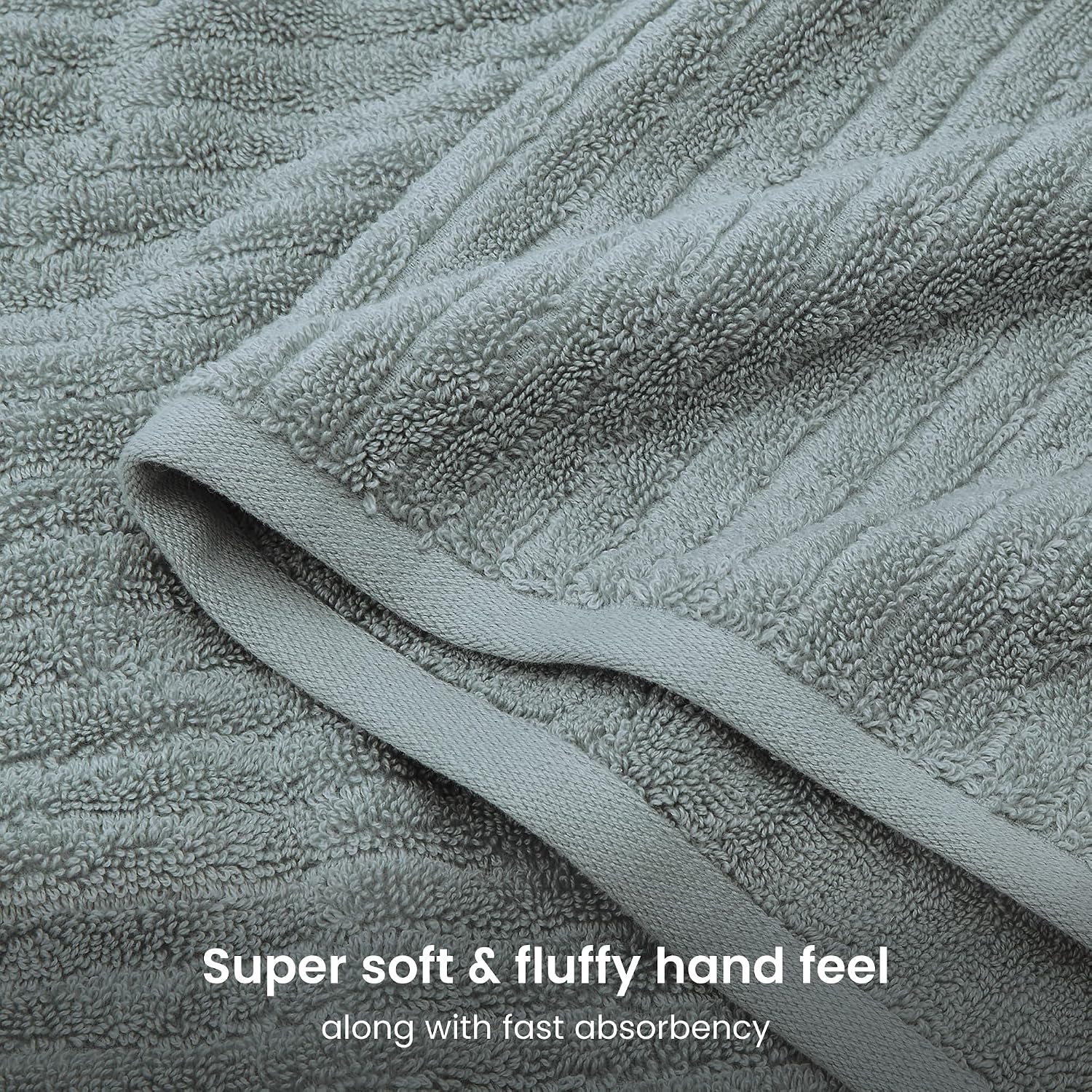 Organic Cotton Ribbed Towel Set